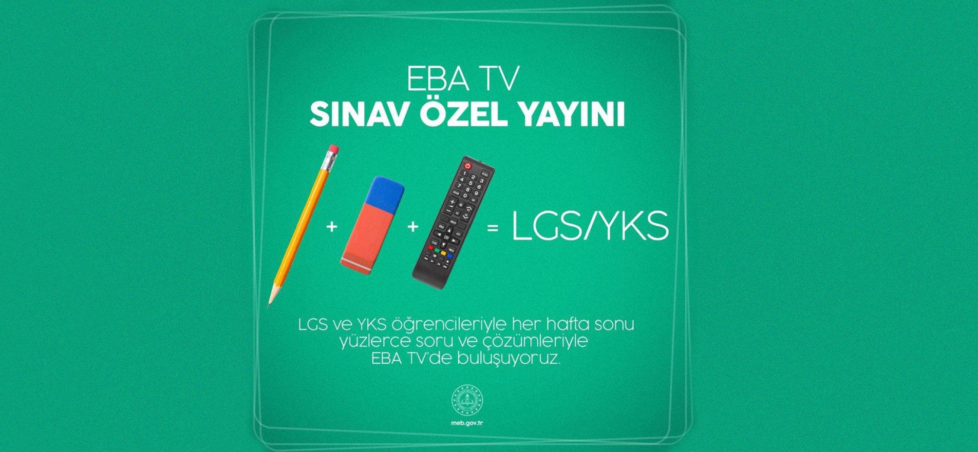 TRT EBA TV'DE LGS VE YKS HAZIRLIK ÖĞRENCİLERİNE ÖZEL YAYIN BAŞLIYOR