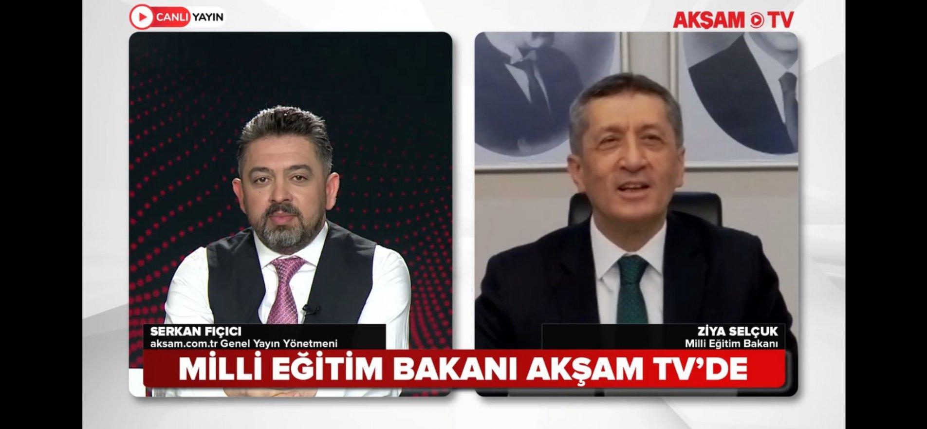 BAKAN SELÇUK, CANLI YAYINDA EĞİTİM GÜNDEMİNE İLİŞKİN SORULARI YANITLADI